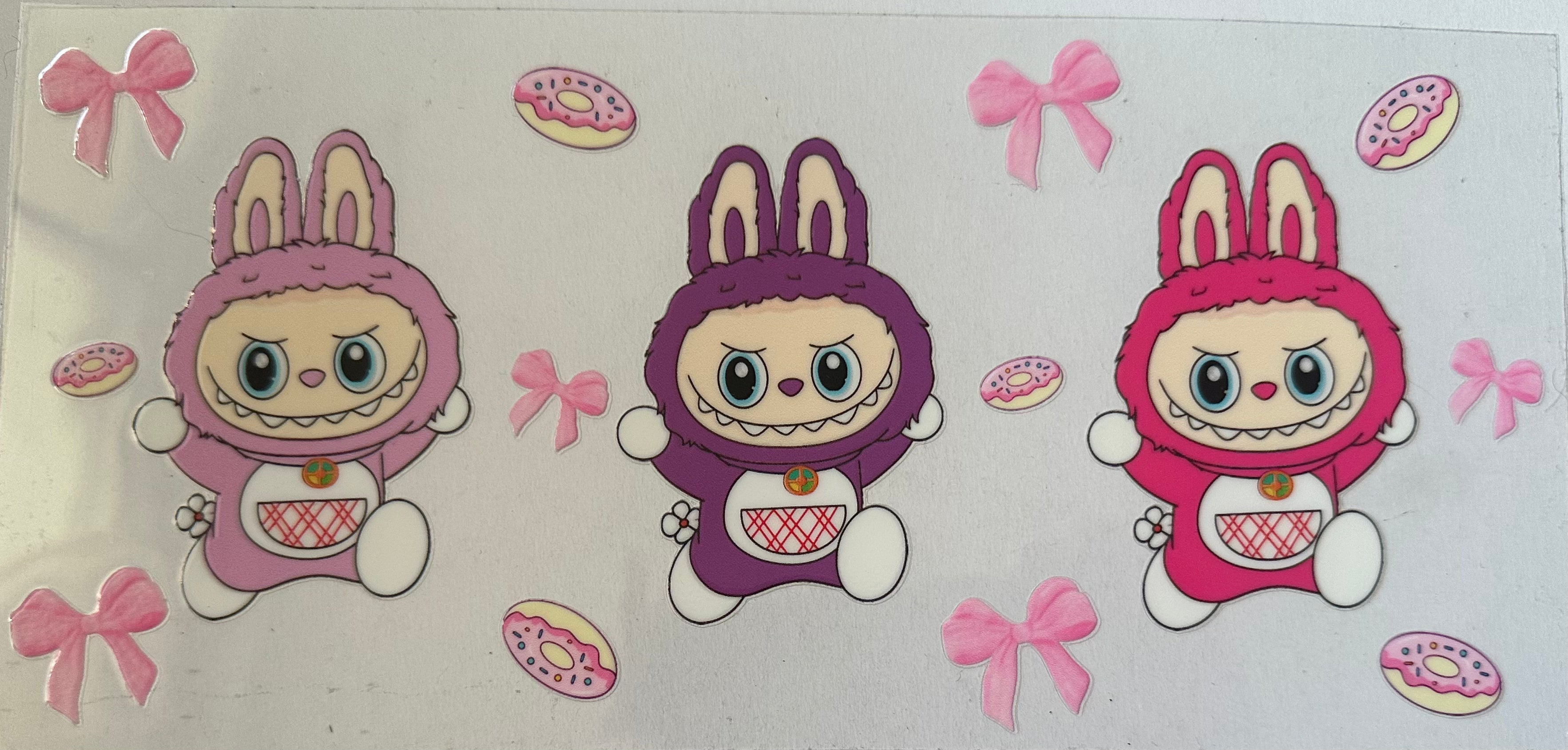 16 Oz Pink, Purple & Red Labubu