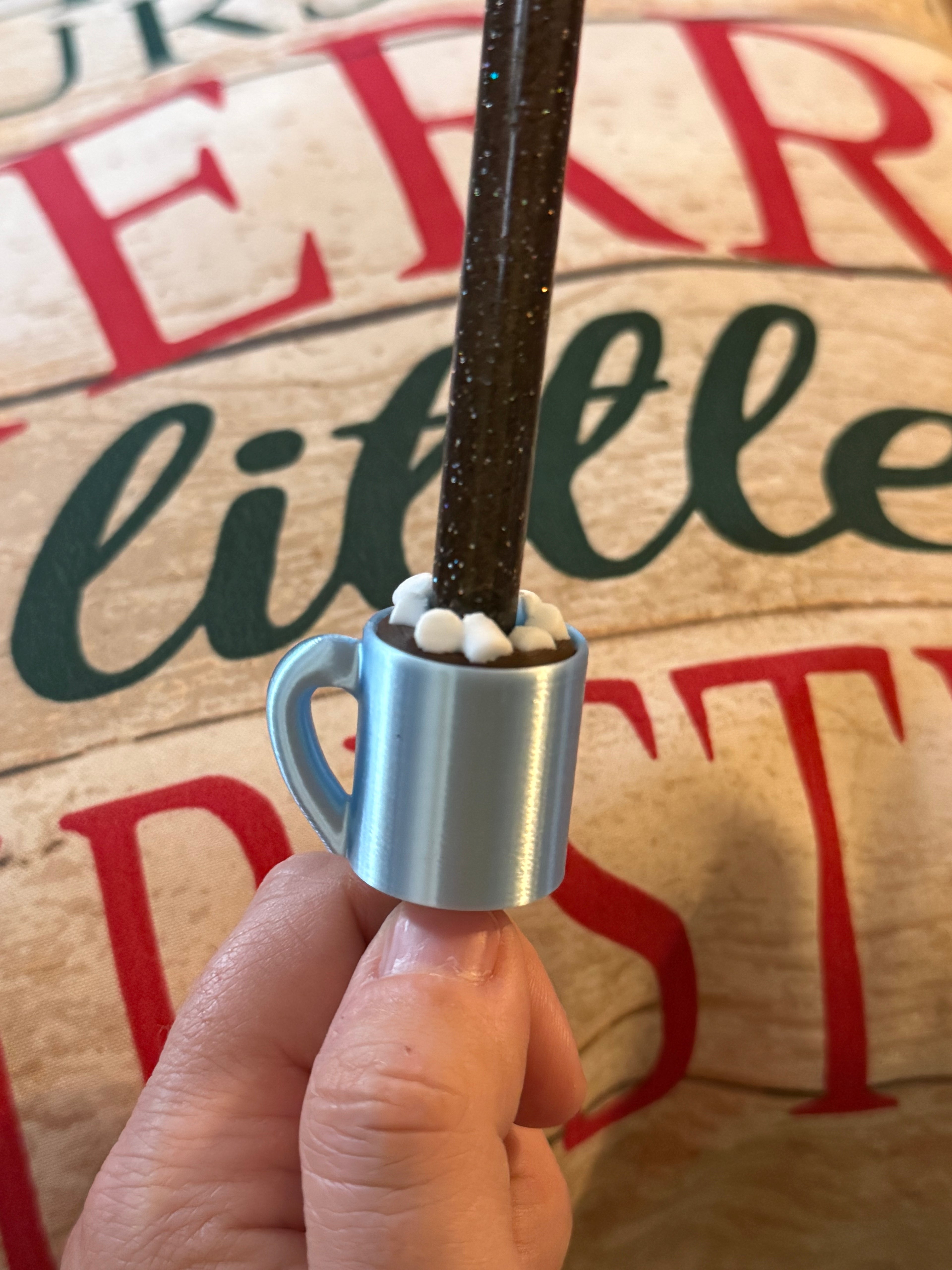 Blue Mug w/ Marshmallows