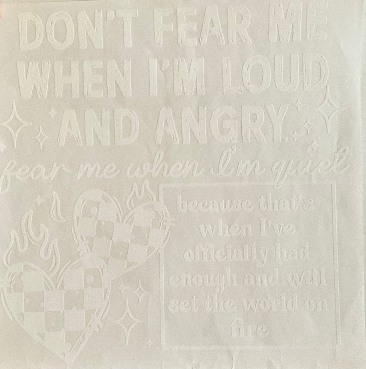 Don’t Fear Me