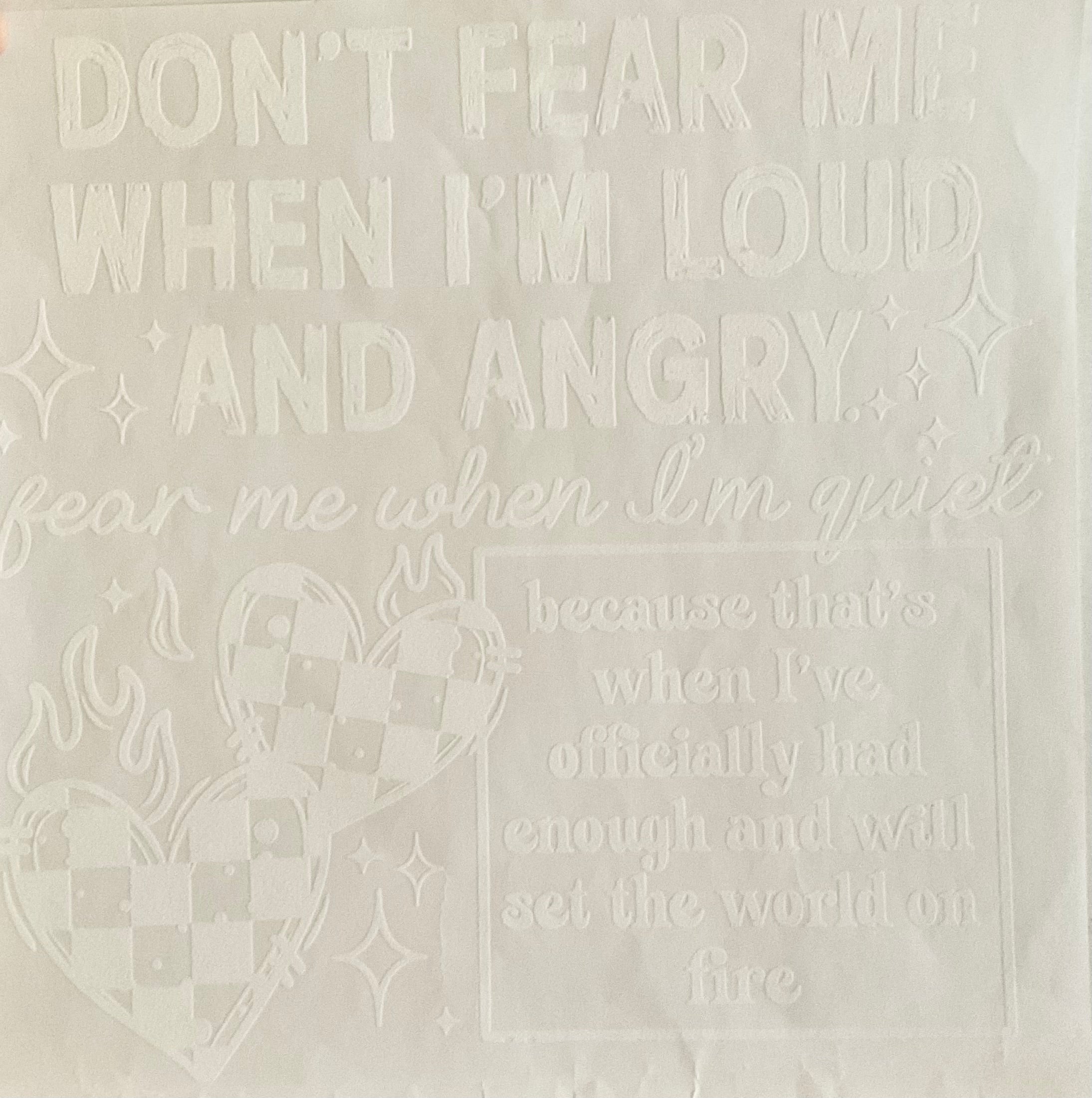Don’t Fear Me