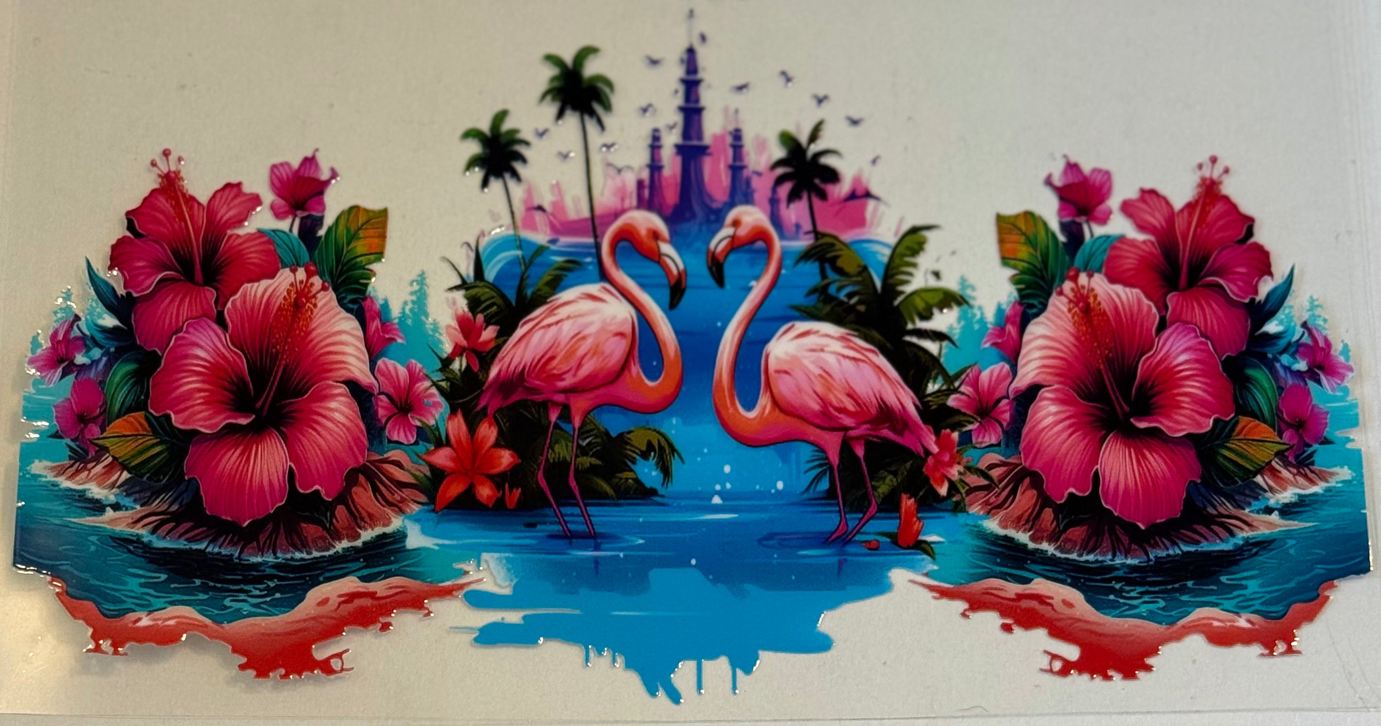 20 oz  Flower Flamingo