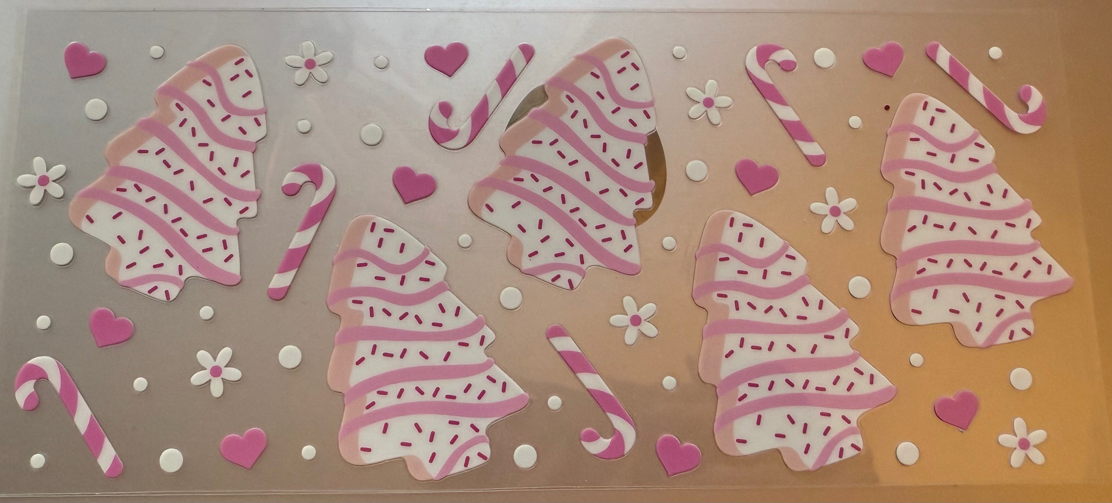 16 Oz Pink Christmas Tree Cakes
