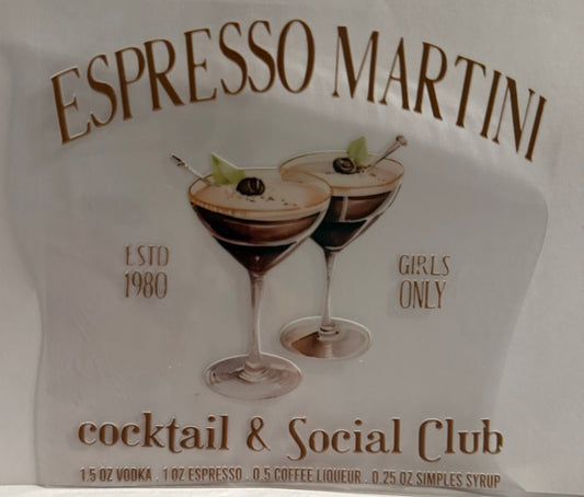 Espresso Martini Decal