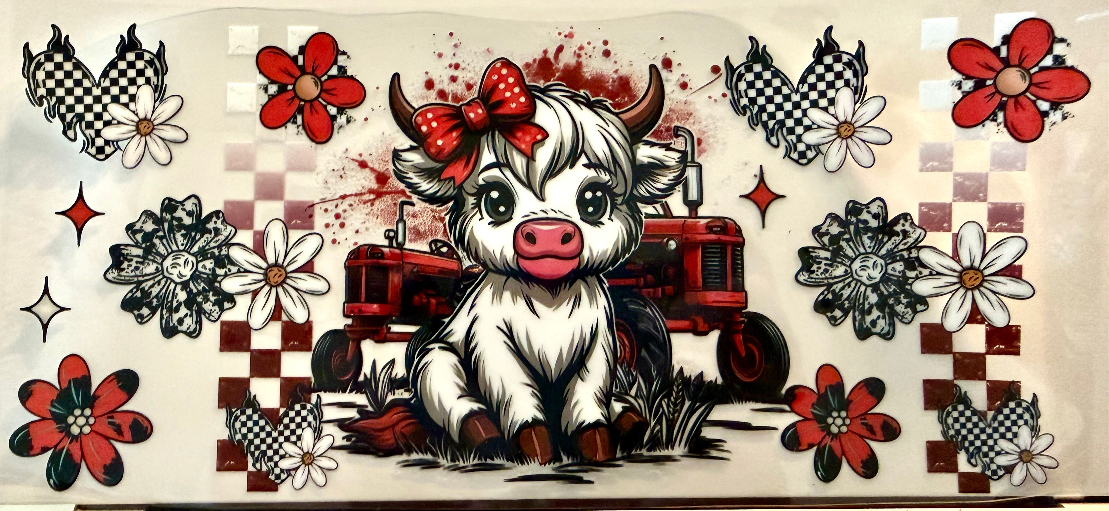 Cow Red Tractor