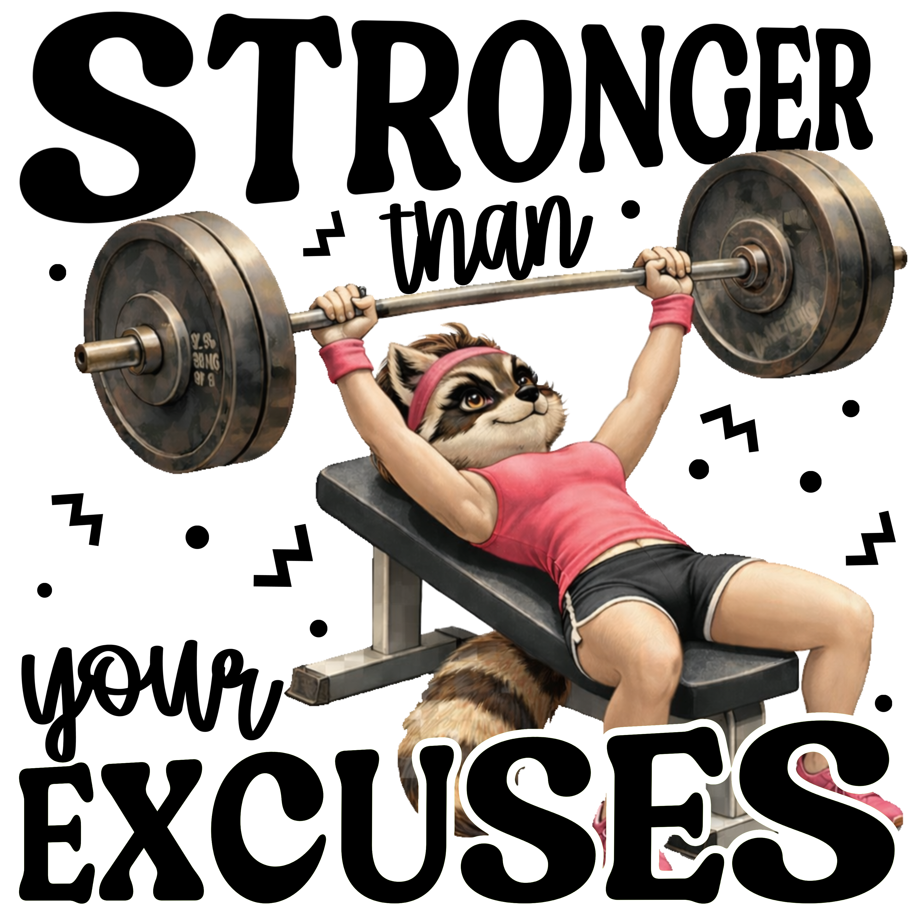 Stronger Than Your Excuses Raccoon